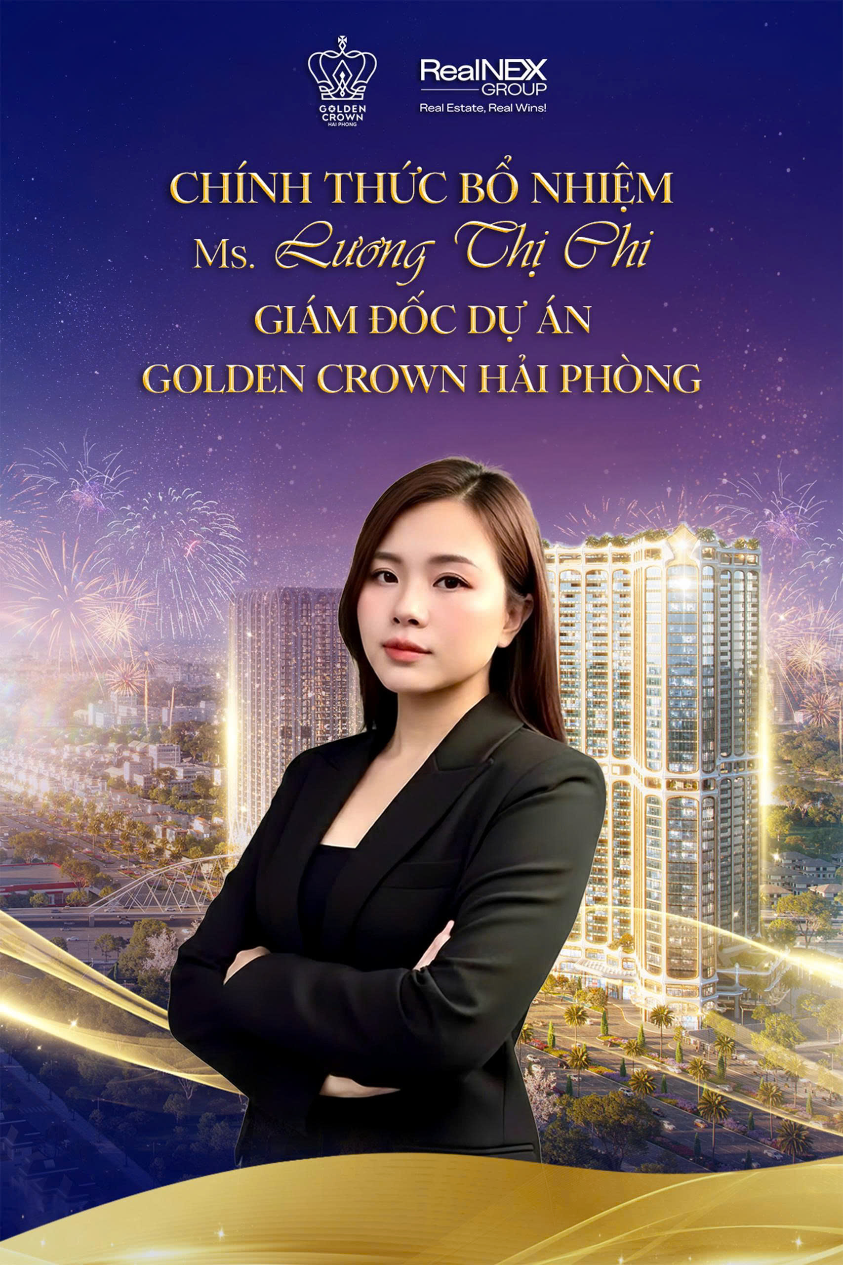 RealNEX Group Bổ nhiệm Giám đốc Dự án Golden Crown Hải Phòng